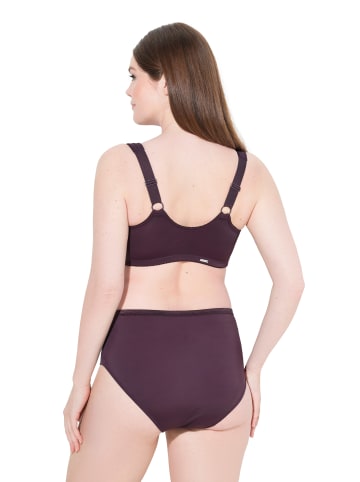 Ulla Popken BH ohne Bügel in traubenrot