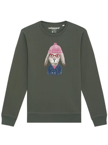 wat? Apparel Sweatshirt Hase in Khaki
