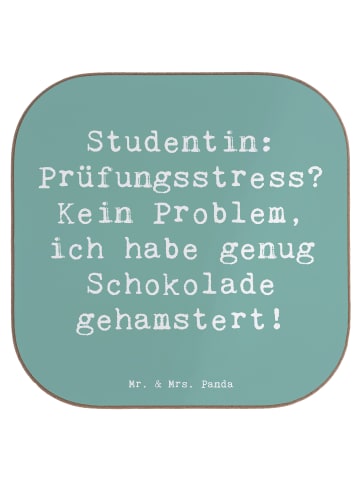 Mr. & Mrs. Panda Untersetzer Spruch Studentin Schokoladenliebe m... in Meeresbrise