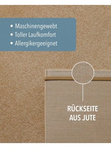 Homie Living Kurzflorteppich Montepulciano in sand beige