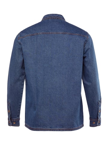 Men Plus Hemd in blue denim