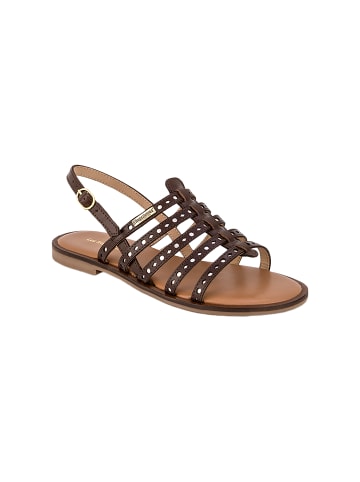 Les Tropéziennes par M Belarbi Flache Ledersandalen Les Helectron Braun