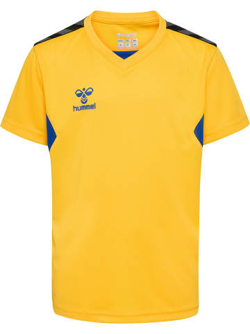 Hummel Hummel T-Shirt Hmlauthentic Multisport Unisex Kinder Feuchtigkeitsabsorbierenden in SPORTS YELLOW/TRUE BLUE