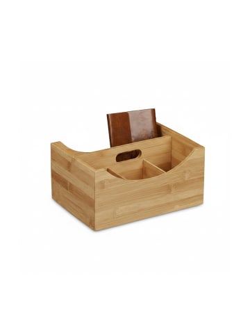 relaxdays Schreibtischorganizer in Natur - (B)25 x (H)12 x (T)18 cm