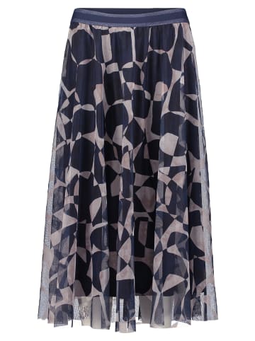BETTY & CO Midirock mit Print in Dark Blue/Nature