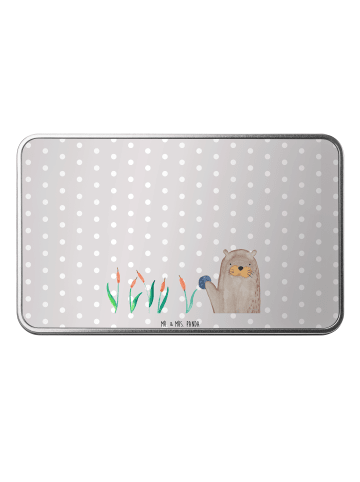 Mr. & Mrs. Panda Aufbewahrungsbox Otter Stein ohne Spruch in Grau Pastell