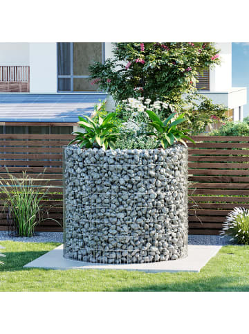 SONGMICS Gabione Patya in Silbern - (H)80 x (D)90 cm
