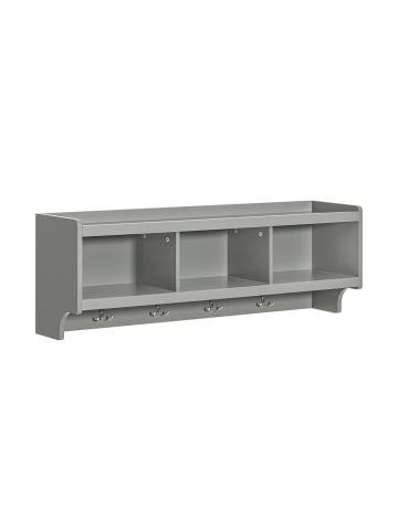 SoBuy Wandgarderobe in Hellgrau - (W) 25 x (H) 35 x (L) 100 cm