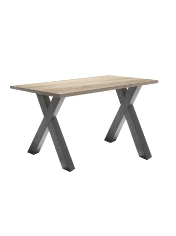 58 aufm Kessel SCHREIBTISCH Edie 5 140 x 70 x 75 Bürotisch graphit/eiche sägerau