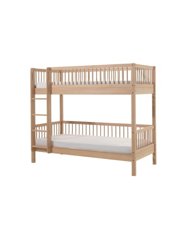 58 aufm Kessel ETAGENBETT Kelci 2x90x200 umbaubar mit Leiter Buche Massivholz natur