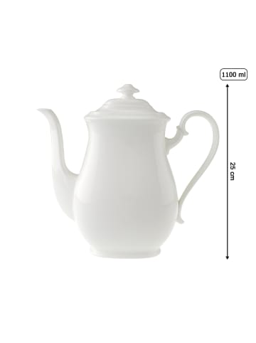Villeroy & Boch Kaffeekanne Royal in Weiß 1,1 Liter in weiß