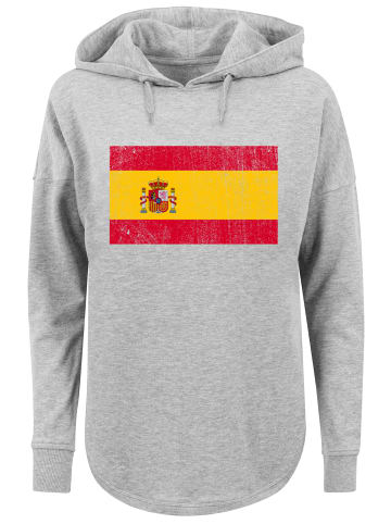 F4NT4STIC Oversized Hoodie Spain Spanien Flagge distressed in grau