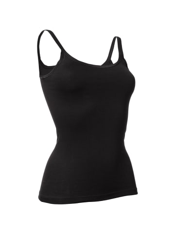 Con-ta Baumwolle, Feinripp Unterhemd 2er-Pack in schwarz