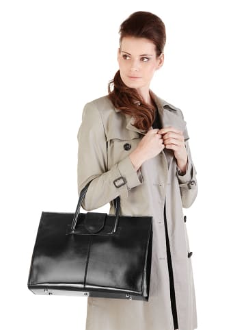 Cluty Handtasche echt Leder in schwarz