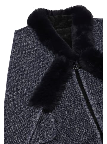 osha Damen Poncho in Schwarz Marine
