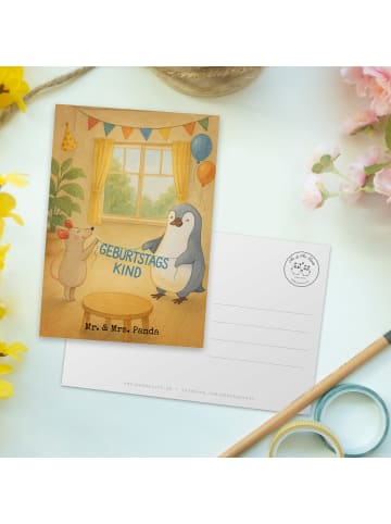 Mr. & Mrs. Panda Grußkarte Maus Pinguin Geburtstag Design ohne S... in Weiß