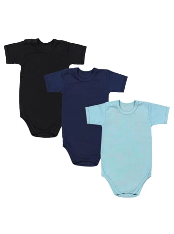 TupTam Kinder Unisex Kurzarm Body 3er Set in blau