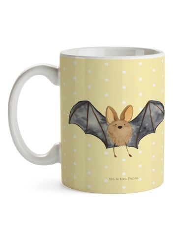 Mr. & Mrs. Panda Kaffeetasse Fledermaus Flügel ohne Spruch in Gelb Pastell