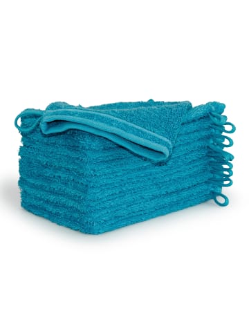 Möve Waschhandschuhset New Classic 10-TLG in lagoon
