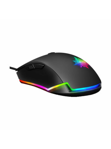 Inca INCA IMG-327 PRO Optisch Gaming Maus 4800 DPI RGB-Logo-Effekt schwarz in schwarz