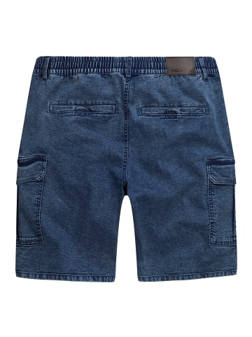 Men Plus Bermuda in dark blue denim