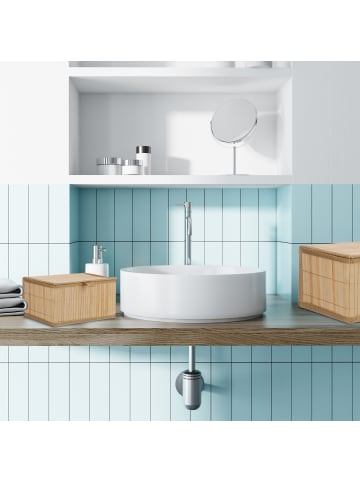 relaxdays 2-tlg. Aufbewahrungskorb-Set in Natur
