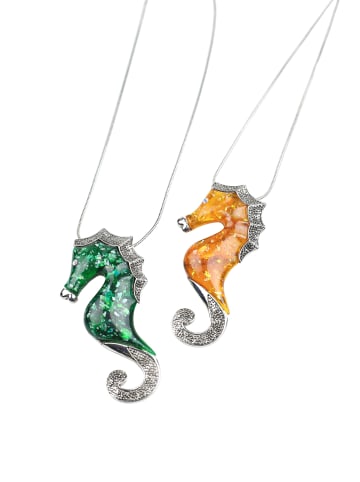 collezione alessandro Lange Kette " Seahorse " in orange