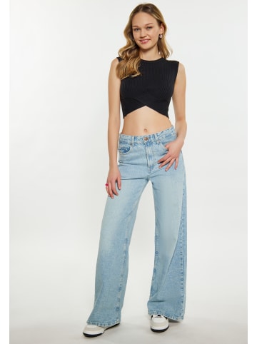 myMo Damen Crop-Top in SCHWARZ