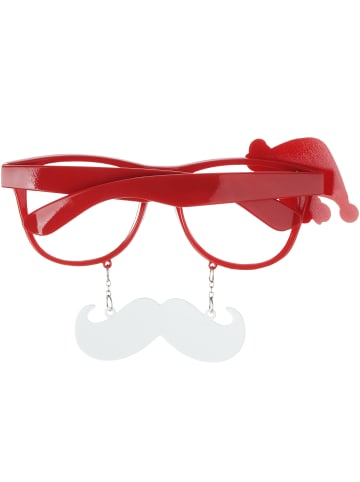 tectake Spaßbrille mit dem Motto Weihnachten, rot/weiß