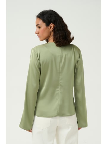 Kaffe Langarm-Bluse KAhill Regular fit in Oil Green