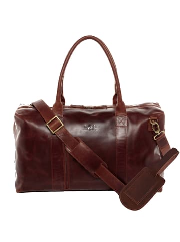 SID & VAIN Leder-Reisetasche YALE ZIP Weekender groß Handgepäck echt Leder in braun