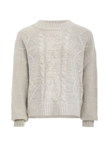 Tanuna Damen Strickpullover in Wollweiss