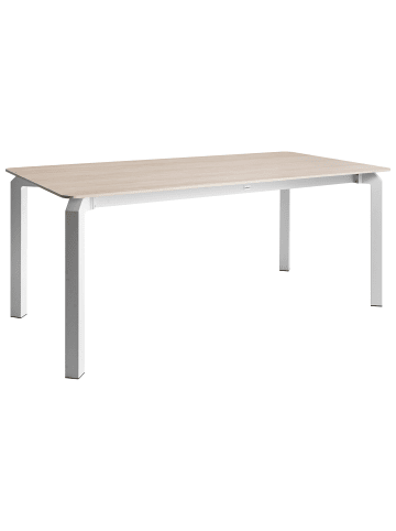 Beliani Esszimmertisch FELETTO in Beige/Weiß - (W) 90 x (H) 76 x (L) 180 cm