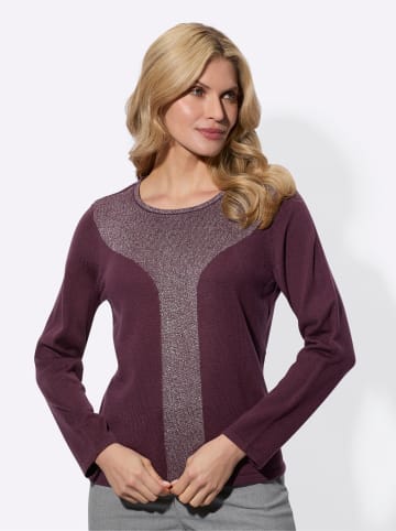 Sieh an! Langarm-Pullover in burgund