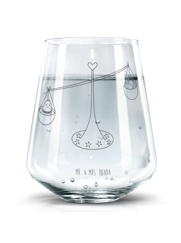 Mr. & Mrs. Panda Trinkglas Sternzeichen Waage ohne Spruch in Transparent
