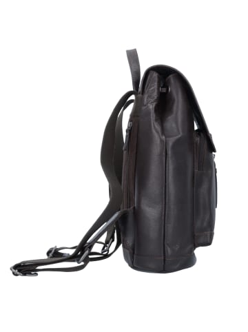 Leonhard Heyden Dakota Rucksack Leder 38 cm Laptopfach in braun