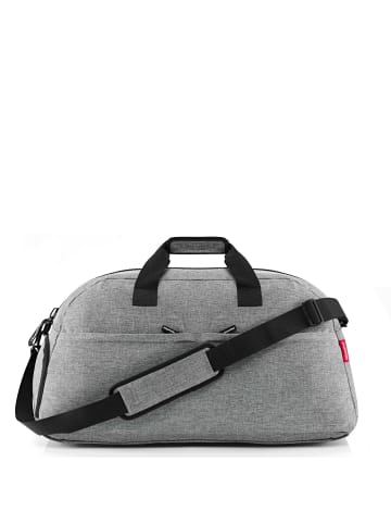 Reisenthel travelling overnighter plus - Reisetasche (herringbone dark blue) in twist silver