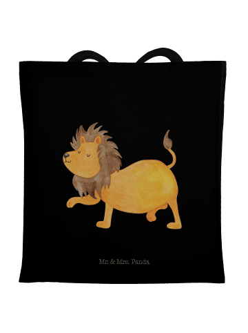 Mr. & Mrs. Panda Schultertasche Sternzeichen Löwe ohne Spruch in Schwarz