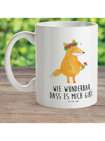 Mr. & Mrs. Panda Trinklernbecher Fuchs Blumen mit Spruch in Weiß