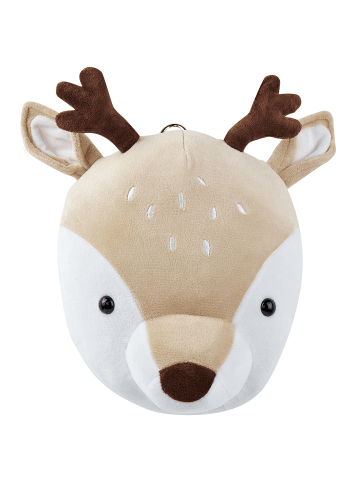 Beliani Wandobjekt BAMBI in Beige/Weiß/Braun - (W) 23 x (H) 30 x (L) 10 cm Vertikal