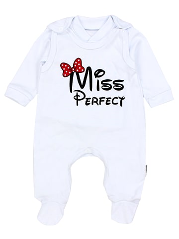 TupTam Baby Unisex Strampler-Set mit Aufdruck Spruch 2-tlg in weiß/bordeaux