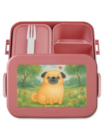 Mr. & Mrs. Panda MEPAL Bentobox Mops Design ohne Spruch in Rot Pastell