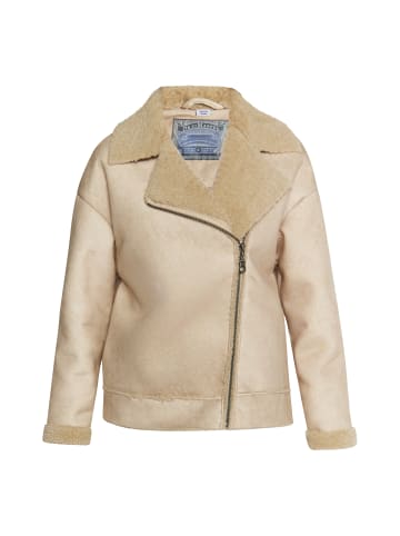 DreiMaster Vintage Übergangsjacke Aus Fellimitat in Cremebeige