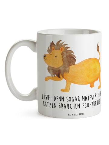 Mr. & Mrs. Panda Kaffeebecher Majestätischer Löwe mit Spruch in Weiß