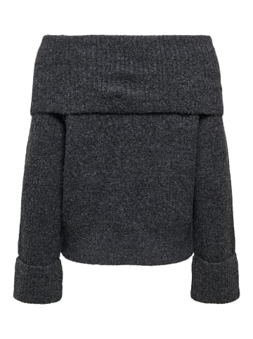 ONLY Strickpullover in Dark Grey Melange