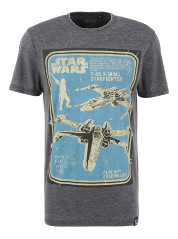 Recovered T-Shirt Star Wars X-Wing Assembled in Dunkelgrau