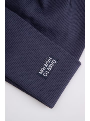 MOKIDA Baumwollset Mütze + Schal in dunkelblau