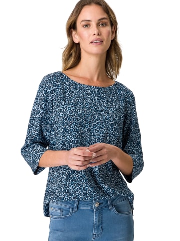 Zero  Bluse Tunika mit Print in Dark BlueCream