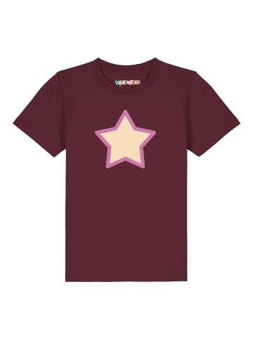wat? Apparel T-Shirt Stern in Weinrot