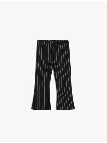 KOTON Leggings in Schwarz Gestreift